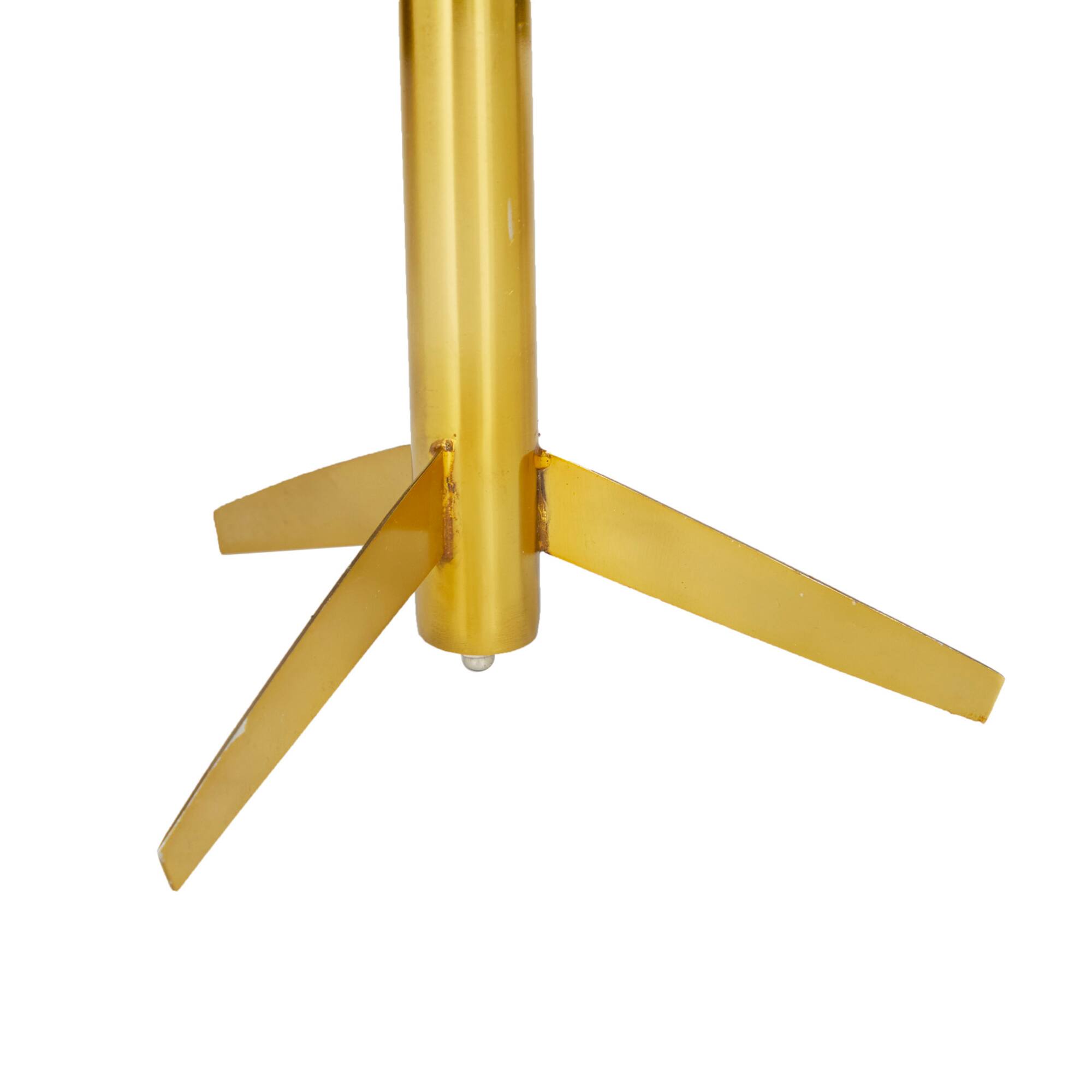 13" Black Stainless Steel Clock with Gold Stand